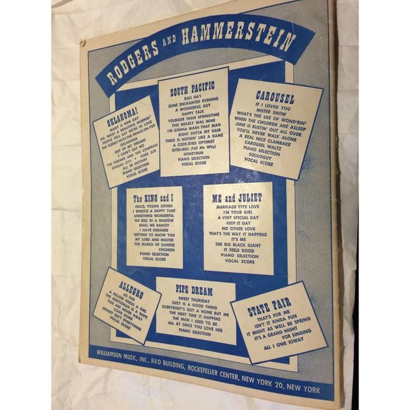 Vocal Selection From OKLAHOMA ! Vintage Song Book Sheet Music - Picture 7 of 8